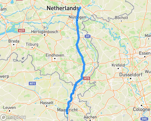 Van Walburgstraat in Arnhem (Gelderland) naar Markt in Maastricht (Limburg) - Fietsersbond Routeplanner